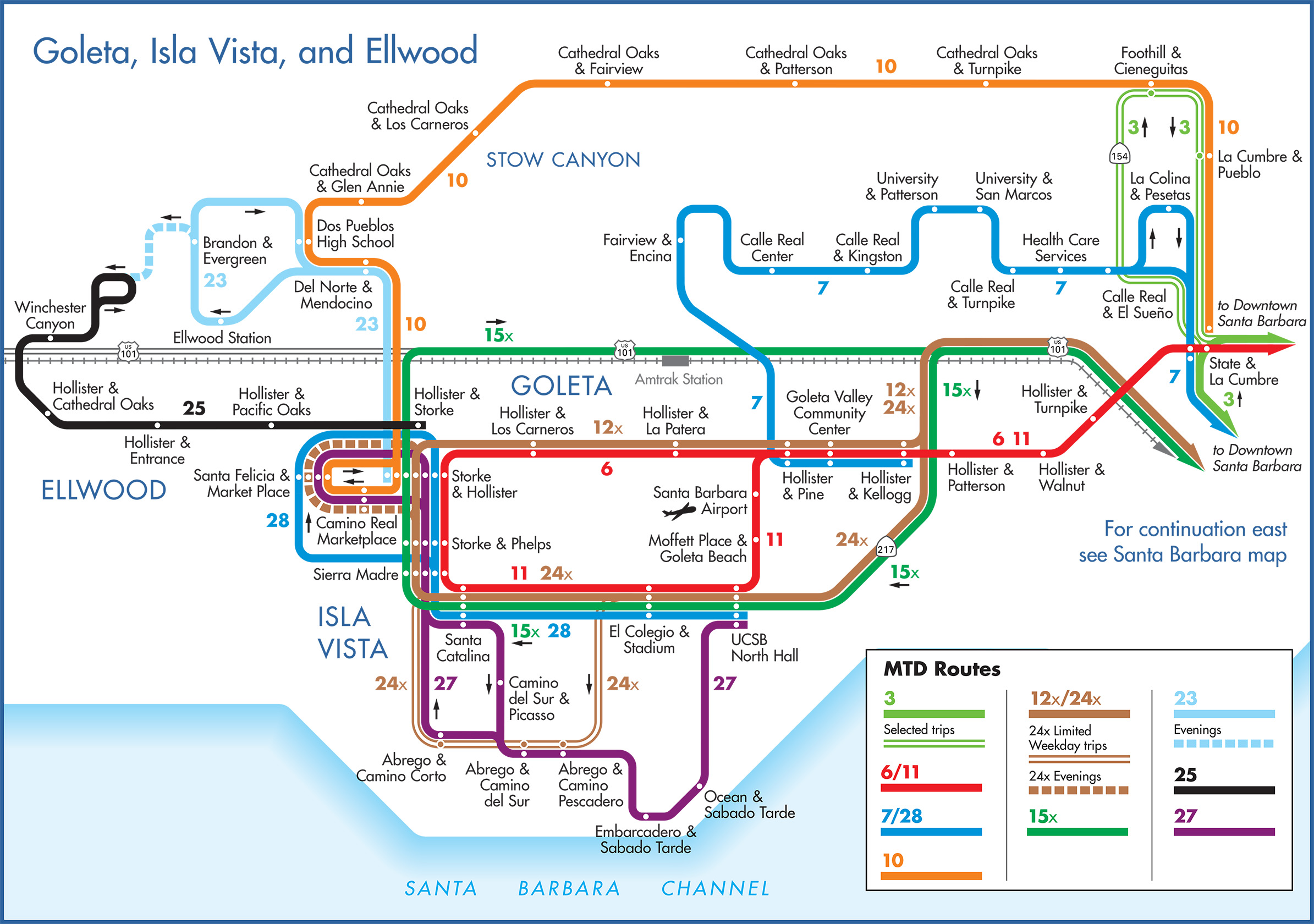 map of MTD route Goleta-Isla_Vista-Ellwood